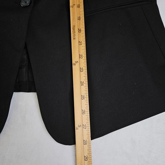 New H&M Black Blazer Womens Size XL One Button Office Chic Career Jacket Capsule - Picture 11 of 11